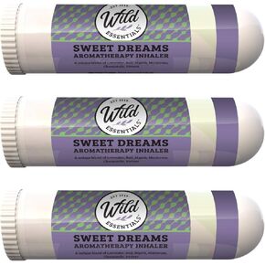 Wild Essentials 3 Pack of Sweet Dreams Aromatherapy Nasal Inhalers Made with 100% Natural Essential Oils to Help with Relaxation and Sleep