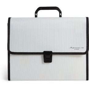 U Brands Gray Expandable 26-Pocket Performance Poly File Folder with Handle Office Supplies, 13" x 10.83" x 2.5"