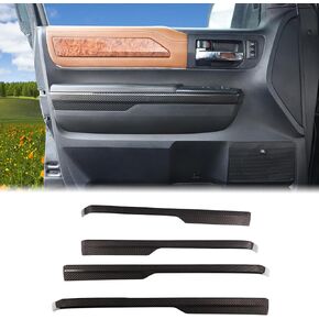 Car Door Handle Armrest Trim Strip Fit Toyot@ Tundra 2014-2021 Car Door Armrest Decor Strip Inner Door Panel Cover Front Rear Interior Door Armrest Trim Strip Accessories (Not fit Double Cab Model!)