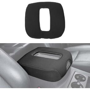 Hoolcar Armrest Pad Cover Center Console Lid Cover Compatible with Chevrolet Avalanche Silverado Suburban Tahoe & GMC Yukon 2007-2013, Interior Console Replacement Accessories, Black