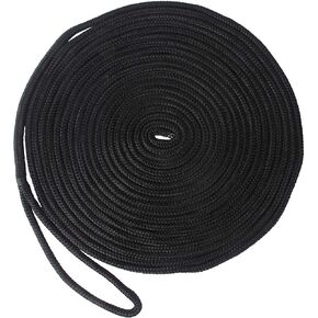 Shaddock Fishing Docking Lines Double-Braided Nylon Anchor Rope 1/2 Inch- Boat Mooring Rope with 12 Inch Eyelet for Boats 25 FT,50 FT
