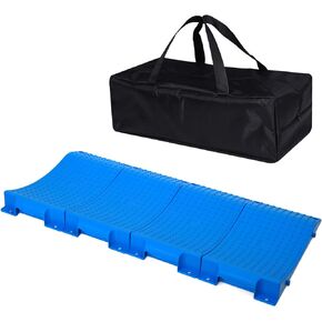 Tire Saver Ramps Anti-Slip Pads Design, Car Tire Wheel Ramps for Flat Spot and Flat Tire Prevention, Tire Savers for Storage, Carrying Bag, Easy to Store 4 Pack (Blue)