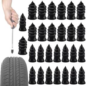 مسمار مطاطي لإصلاح الإطارات، 30 قطعة من أدوات إصلاح الإطارات الفراغية، أظافر مطاطية حلزونية، لأدوات إصلاح الإطارات السريعة للدراجات النارية in Kuwait