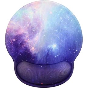 Ergonomic Mouse Pad with Wrist Rest,Small Gaming Gel Mousepad,Office Desk Accessories for Computer Laptop,Work from Home Essentials (Blue Marble)