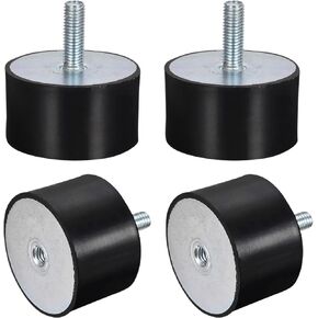 uxcell Rubber Mounts 4pcs M12 Male/Female Vibration Isolator Shock Absorber, for Garage Motor Air Compressor Car Boat Bobbins, D75mmxH40mm