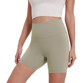 altiland Women's High Waisted Biker Shorts No Front Seam Athletic Gym Workout Running Shorts 6"
