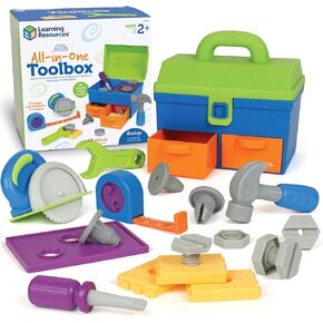 صندوق أدوات Learning Resources New Sprouts الكل في واحد، 18 قطعة، للأعمار من عامين فما فوق، أنشطة للأطفال الصغار، أنشطة تعليمية لمرحلة ما قبل المدرسة، ألعاب مونتيسوري