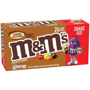 M&M'S Almond Chocolate Candy Sharing Size 2.83-Ounce Pouch 18-Count Box