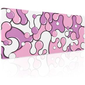 Black White Cherry Blossom Mouse Pad Japanese Sakura Death Life Flower Extended Desk Mat 90X40 CM Non-Slip Rubber Base Stitched Edge Large xxl Playmat for Gaming Laptop Computer Desktop 35.4×15.7 Inch