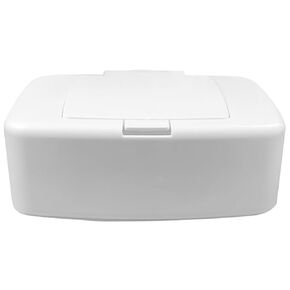 MAGICLULU Plastis Wipes Dispenser Refillable Wipes Box Portable Wipes Dispenser Container Wipes Dispenser Box with Lid for Home Bathroom (White)
