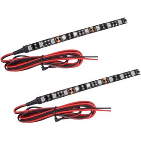 2PCS 18 LED Strip Universal Motorcycle Bike Amber LED Turn Signal Indicator Blinker Light 12v