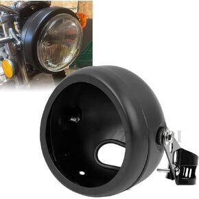 Motorcycle LED Headlight, 5-3/4inch Round Black LED Projector Headlight with White DRL compatible with XL883N/XG500/XG750/FXDWG/XL1200V