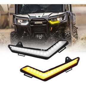 Can Am Defender LED Turn signal light Daytime lamp Kit with white amber Compatible with 2020-2021 Defender MAX Can-Am Commander