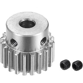 uxcell 6mm Bore 20T Mod 1 Pinion Gear Stainless Steel Spur Diff Differential Motor Pinion Gear, for RC Car