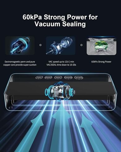 ماكينة تفريغ الهواء الكهربائية، ماكينة غلق الهواء بالحرارة الجافة والرطبة الأوتوماتيكية من بيلديك، نظام إغلاق الهواء بتصميم مدمج مع شفط قوي، ماكينة تفريغ الهواء المحمولة مع 10 أكياس in Kuwait