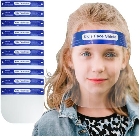 10 PCS Kids Face Shield Safety Protective Face Shield for Boys & Girls Anti fog Visor & Confort Sponge in Saudi Arabia