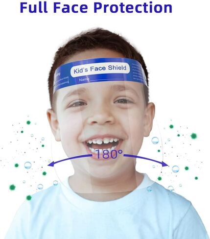 10 PCS Kids Face Shield Safety Protective Face Shield for Boys & Girls Anti fog Visor & Confort Sponge in Saudi Arabia