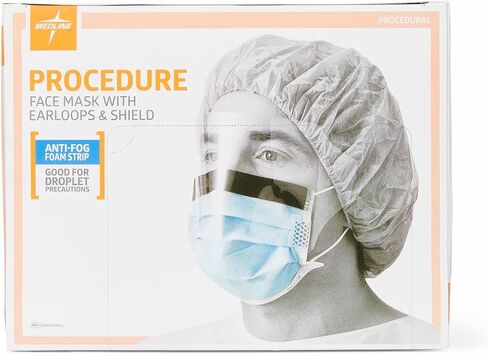 قناع الوجه الأساسي من ميدلاين مع حلقات للأذن ودرع مضاد للضباب in Kuwait