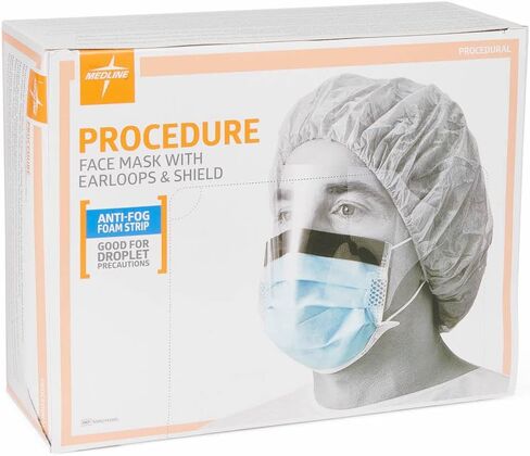 قناع الوجه الأساسي من ميدلاين مع حلقات للأذن ودرع مضاد للضباب in Kuwait