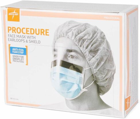 قناع الوجه الأساسي من ميدلاين مع حلقات للأذن ودرع مضاد للضباب in Kuwait