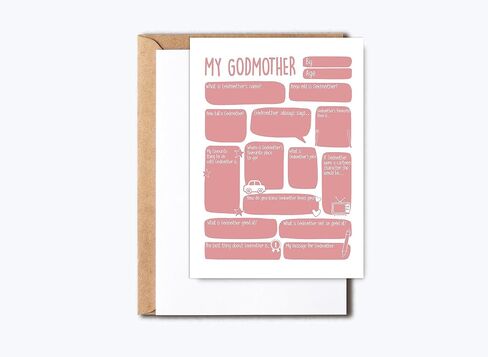 My Godmother Card - Mothers Day Card - Funny Birthday Day Gift - Personalised Fill In The Blanks Keepsake Card - Godmother Gift From Son Daughter - Grandchildren in Saudi Arabia