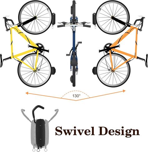 Swivel Bike Wall Mount Bike Rack Garage Bike Wall Hanger Bike Hooks for Garage Wall Vertical Bike Rack Bicycle Storage Rack for Garage Bike Hook for Indoor in Saudi Arabia