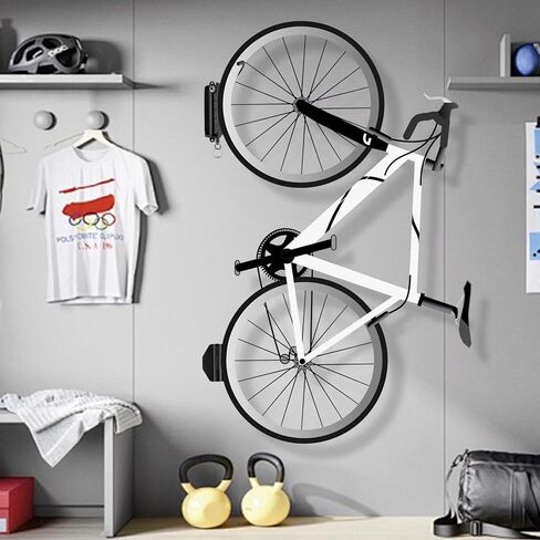 Swivel Bike Wall Mount Bike Rack Garage Bike Wall Hanger Bike Hooks for Garage Wall Vertical Bike Rack Bicycle Storage Rack for Garage Bike Hook for Indoor in Saudi Arabia