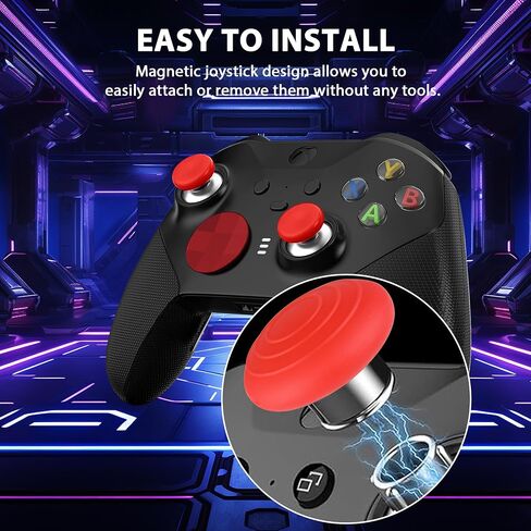 Lierhyt Elite Series 2 Accessories,Gaming Metal Replacement Kit,Includes 4 Elite 2 Controller Paddles,6 Swap Joysticks,2 D-Pads,1 Adjustment Tool and Button Organizer (Blue) in Kuwait