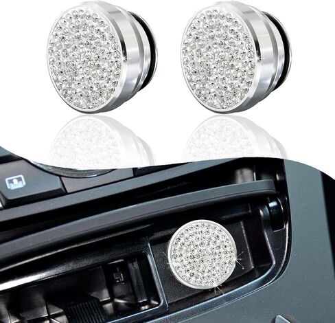 1 PC Bling Car Cigarette Lighter Cover, Metal Cigarette Lighter Plug Waterproof Dustproof Cover, Crystal Diamond Decorated Cigarette Lighter Socket Cover, Universal Accessory for Cars (Black) in Saudi Arabia