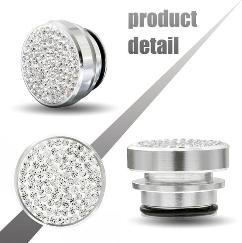 1 PC Bling Car Cigarette Lighter Cover, Metal Cigarette Lighter Plug Waterproof Dustproof Cover, Crystal Diamond Decorated Cigarette Lighter Socket Cover, Universal Accessory for Cars (Black) in Saudi Arabia