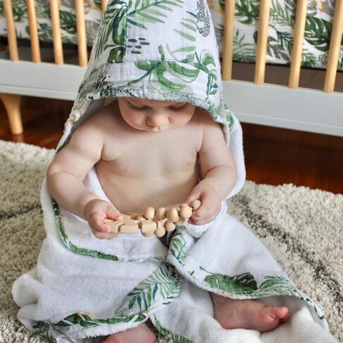 Bebe au Lait Soft Terry Cloth and Muslin Hooded Baby Towel, 0-24 Months - Saguaro Cactus in Saudi Arabia