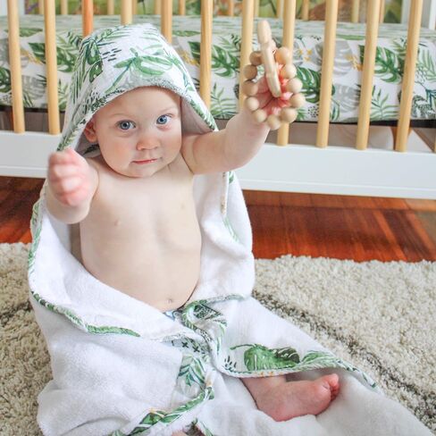 Bebe au Lait Soft Terry Cloth and Muslin Hooded Baby Towel, 0-24 Months - Saguaro Cactus in Saudi Arabia