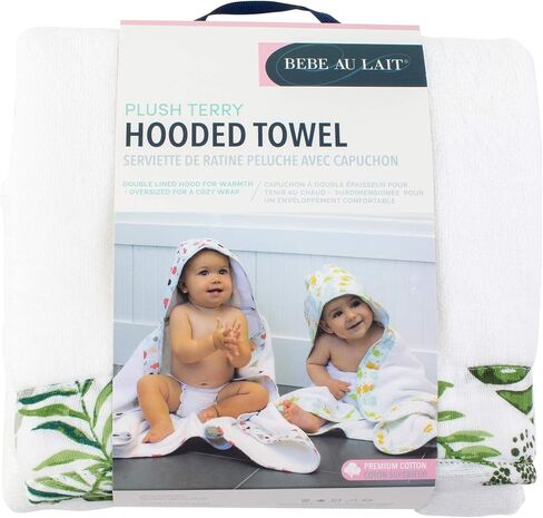 Bebe au Lait Soft Terry Cloth and Muslin Hooded Baby Towel, 0-24 Months - Saguaro Cactus in Saudi Arabia