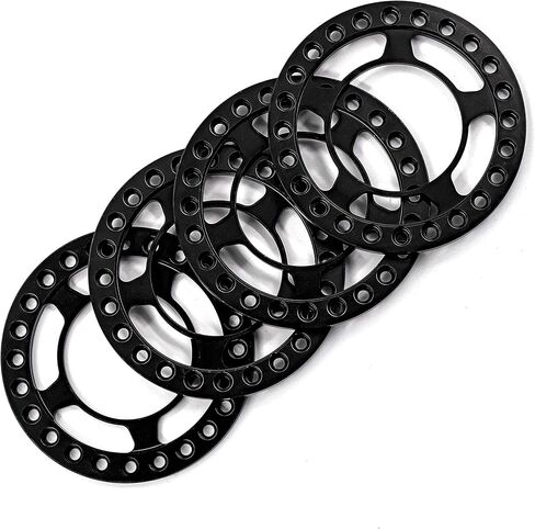 RC 4 قطع 1.9 بوصة حلقة عجلة Beadlock حلقة عجلة بديلة لـ 1/10 RC الزاحف المحوري SCX10 90046 TRX4 (النوع الأسود 3) in Kuwait