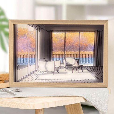 ديكور لوحة الإضاءة، إطار صورة ظل الشمس المشرقة لغرفة المعيشة وغرفة الدراسة ديكور جداري فني (جرو يتشمس في الشمس، 8.5 × 6.5 بوصة) in Kuwait