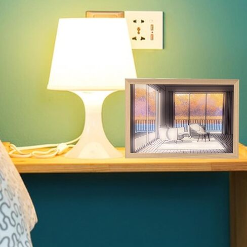 ديكور لوحة الإضاءة، إطار صورة ظل الشمس المشرقة لغرفة المعيشة وغرفة الدراسة ديكور جداري فني (جرو يتشمس في الشمس، 8.5 × 6.5 بوصة) in Kuwait