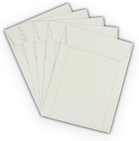 15 EcoSwift 6 x 8 CD/DVD Photo Mailers Stay Flats White Cardboard Self Seal Envelopes 6x8 in Saudi Arabia
