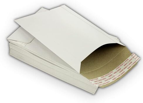 15 EcoSwift 6 x 8 CD/DVD Photo Mailers Stay Flats White Cardboard Self Seal Envelopes 6x8 in Saudi Arabia