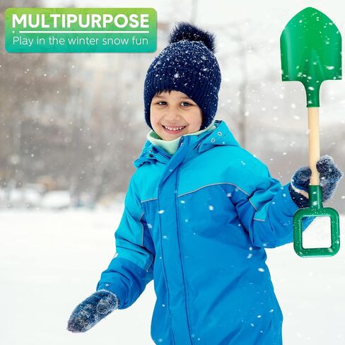 16 Pieces Kids Sand Shovels Bulk for Digging 16 Inch Long Wooden Garden Tool Shovels Small Beach Shovel with Plastic Spade Handle for Adults Gardening Tools Wood Handle Spade for Sand Snow in Saudi Arabia