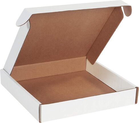 صناديق شحن BOX USA صغيرة الحجم 12.125 بوصة طول × 9.25 بوصة عرض × 2 بوصة ارتفاع، 50 عبوة | صندوق من الورق المقوى المموج للتعبئة والنقل والتخزين in Kuwait