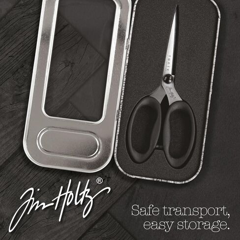 Tim Holtz Small Scissors - 6 Inch Scissors All Purpose for Cutting Fabric, Crafting, and Sewing - Heavy Duty Mini Scissors with Titanium Micro Point and Comfort Grip in Kuwait