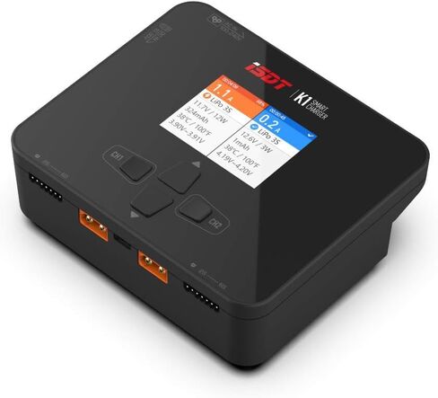 ISDT K1 Lipo Battery Balance Charger1-6S AC 100W DC 2X250W 10A شاحن ذكي مدى الحياة، Lilon، LiPo، LiHv / Pb / NiMH شاحن توازن البطارية in Kuwait