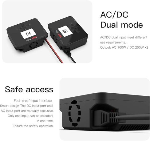 ISDT K1 Lipo Battery Balance Charger1-6S AC 100W DC 2X250W 10A شاحن ذكي مدى الحياة، Lilon، LiPo، LiHv / Pb / NiMH شاحن توازن البطارية in Kuwait