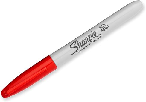 Sharpie Super Permanent Markers, Fine Point, Red, 12 Count in Saudi Arabia