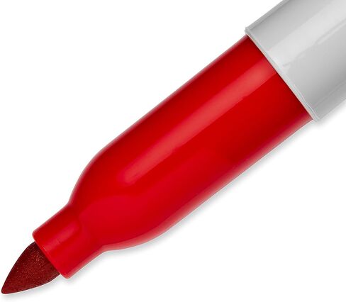Sharpie Super Permanent Markers, Fine Point, Red, 12 Count in Saudi Arabia