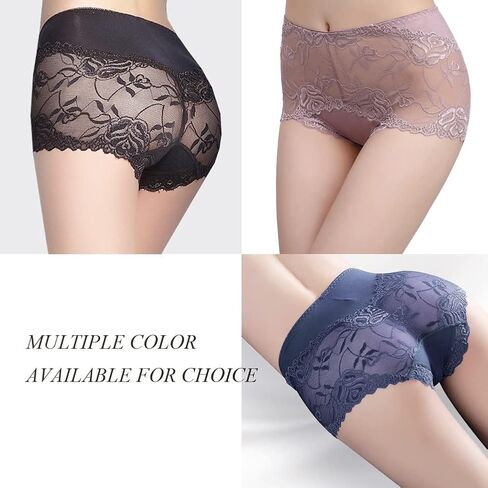 Women's High Waisted Brief Lace Panties, French Hipster underwear in Saudi Arabia