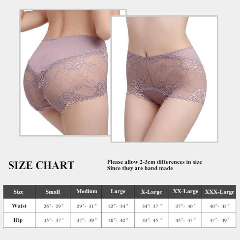Women's High Waisted Brief Lace Panties, French Hipster underwear in Saudi Arabia