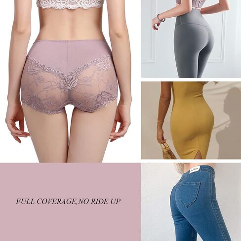Women's High Waisted Brief Lace Panties, French Hipster underwear in Saudi Arabia
