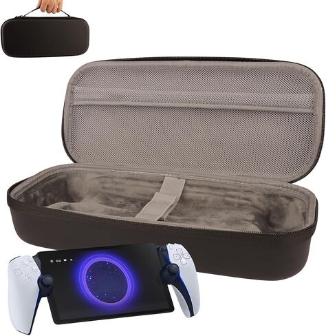 حقيبة حمل صلبة للسفر من WEILE متوافقة مع وحدة تحكم الألعاب المحمولة باليد لجهاز PlayStation 5 Portal Remote Player، غطاء واقي مضاد للخدش (أسود) in Kuwait