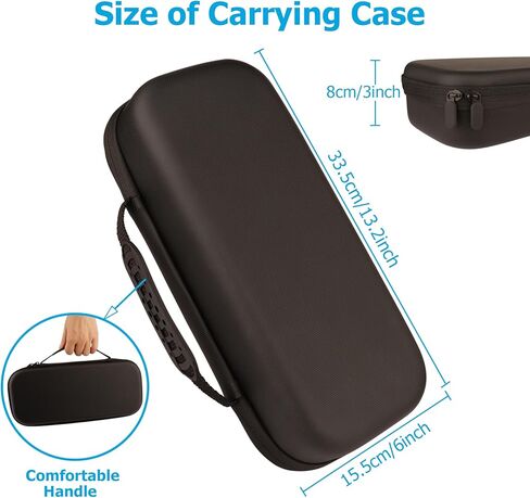 حقيبة حمل صلبة للسفر من WEILE متوافقة مع وحدة تحكم الألعاب المحمولة باليد لجهاز PlayStation 5 Portal Remote Player، غطاء واقي مضاد للخدش (أسود) in Kuwait